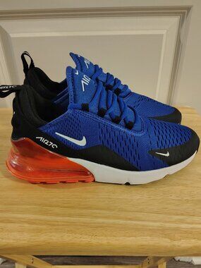 Nike Air Max 270 AH8050-401 Racer Blue Orange Size 8.5 Men New No Box